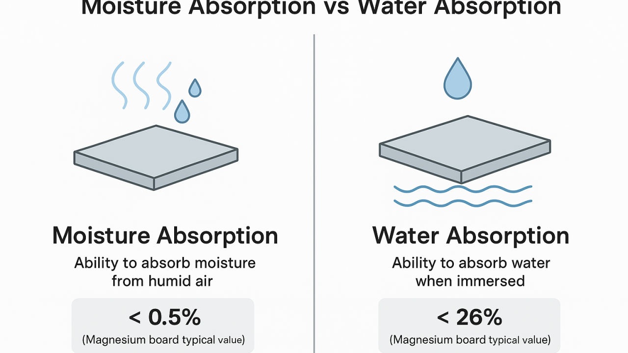 Moisture Absorption and Water Absorption-Key Factors of Mgo Boards Quality